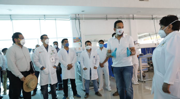 SUPERVISA FAYAD HOSPITAL DE RESPUESTA INMEDIATA COVID-19 EN HUEJUTLA