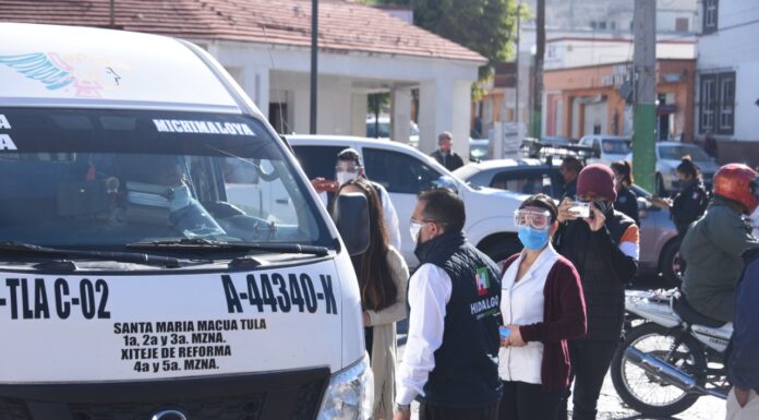 INTENSIFICAN AUTORIDADES INSPECCIONES EN TRANSPORTE PÚBLICO, PARA MITIGAR LA PROPAGACIÓN DE COVID-19 EN TULA.