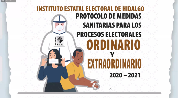 IEEH presenta “Protocolo de Medidas Sanitarias para los Procesos Electorales Ordinario y Extraordinario 2020-2021”