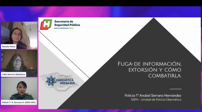 Participa Policía Cibernética de Hidalgo en conferencia internacional de mujeres en seguridad digital