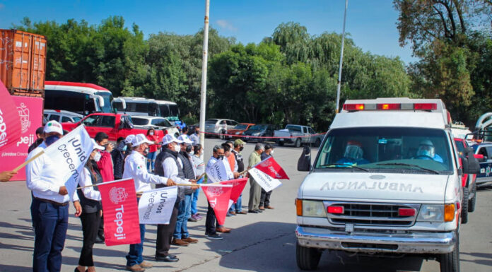COMERCIANTES, TRANSPORTISTAS Y ALCALDE ENCABEZAN EL INICIO DEL PROGRAMA “COMERCIO Y GOBIERNO UNIDOS POR LA SALUD” EN TEPEJI