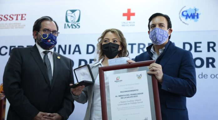 HIDALGO, ÚNICO ESTADO DEL PAÍS QUE RECONOCE CON UN PREMIO AL PERSONAL DE SALUD MÁS DESTACADO