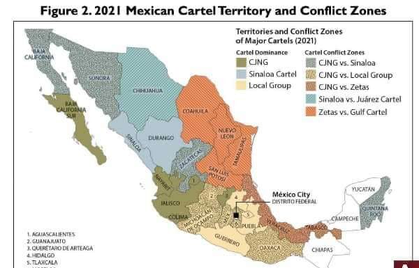 MAPA DEL NARCO: 12 Cárteles en guerra por el territorio mexicano