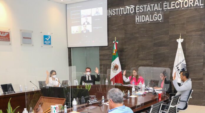 IEEH aprueba proyecto de presupuesto 2023 y el financiamiento de los Partidos Políticos acreditados en Hidalgo