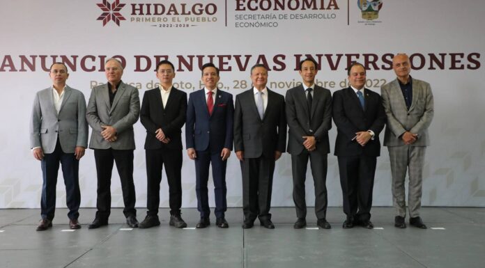 Anuncian inversiones de 10 mil 600 mdp para Hidalgo