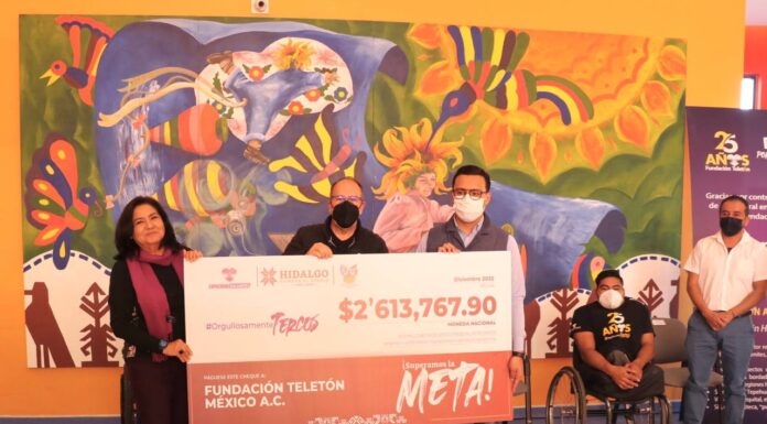 Entrega Edda Vite 2 millones 613 mil 767 pesos a Fundación Teletón