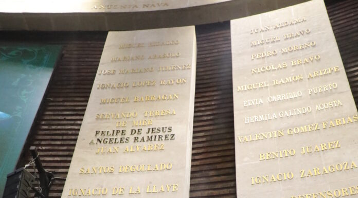 Inscriben con letras de oro en el muro de honor de la Cámara de Diputados el nombre del General Felipe Ángeles.