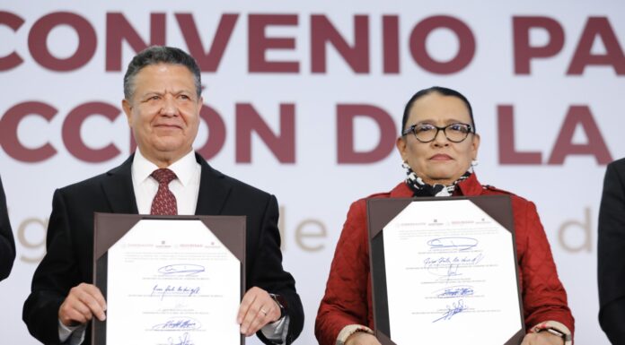 Gobiernos de México e Hidalgo firman convenio para construir la paz en la entidad