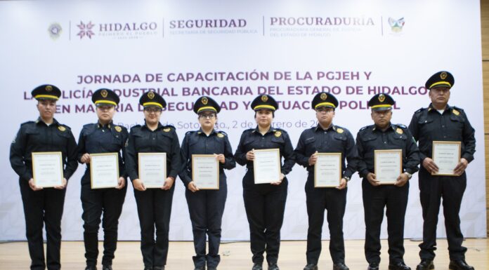 Avanza profesionalización de los cuerpos policiacos de Hidalgo