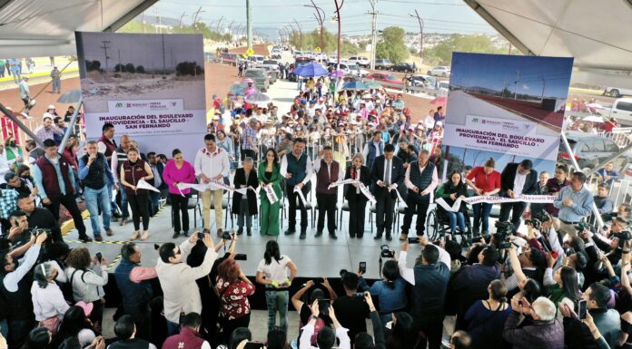 Con recursos estatales, Julio Menchaca inaugura bulevar La Providencia-Saucillo-San Fernando