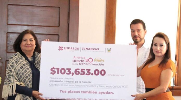 RECIBE DIFH DONATIVO POR 103 MIL PESOS DE PARTE DE SECRETARÍA DE FINANZAS