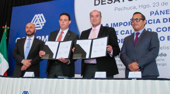 Signan convenio SEPH y COPARMEX para beneficiar a jóvenes de Educación Superior