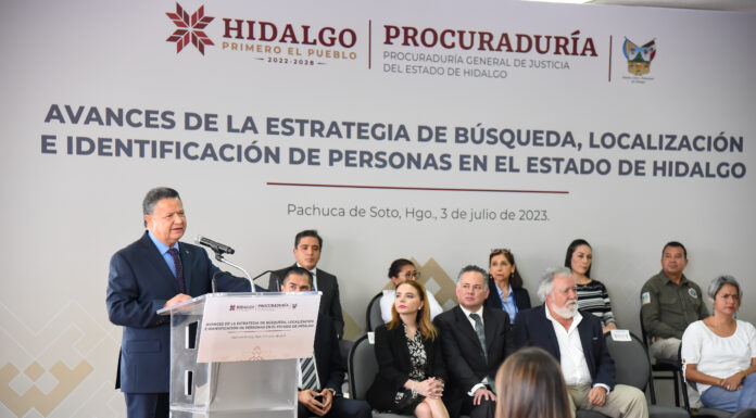 Gobierno de Hidalgo no dará ni un paso atrás en la búsqueda de personas