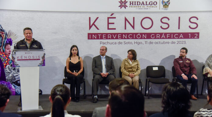 Inaugura Menchaca Salazar “Kénosis, intervención gráfica 1.2”, en el Edificio de Gobierno