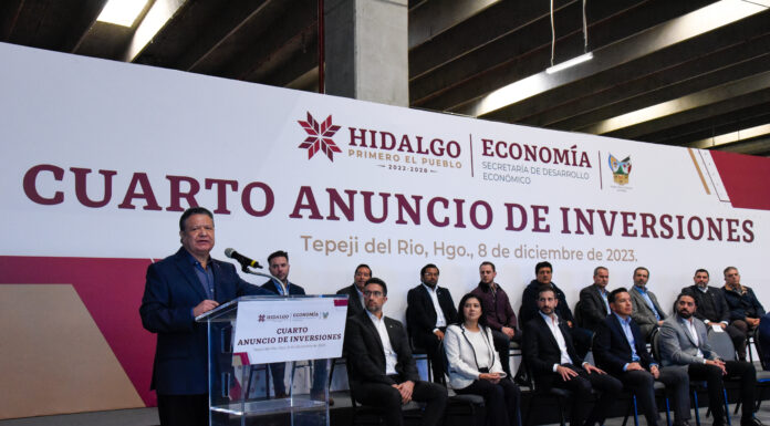 Inversión privada en Hidalgo alcanza los 67 mil 329 MDP