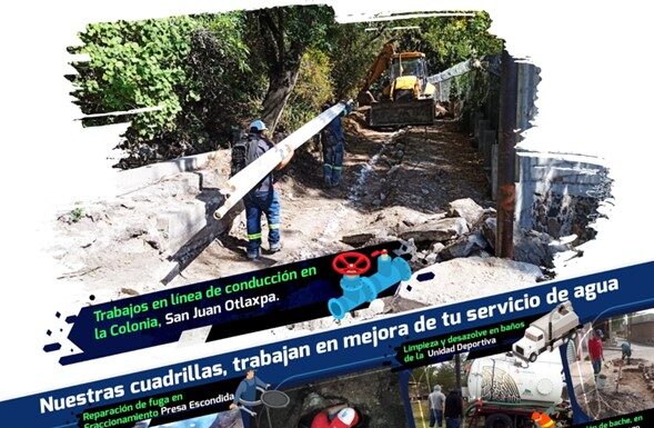 Cuadrillas en acción mejoran el servicio de agua en Tepeji del Río