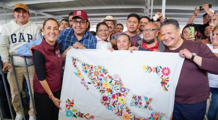 Claudia Sheinbaum visita Tulancingo; tren AIFA «viable» para Hidalgo