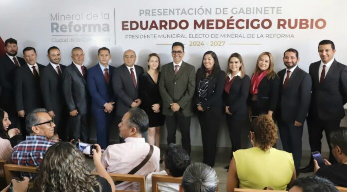 Lalo Medécigo anuncia gabinete de Mineral de la Reforma