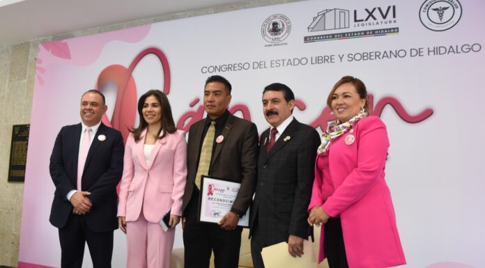 El Congreso de Hidalgo se une al mes de sensibilización sobre el cáncer de mama