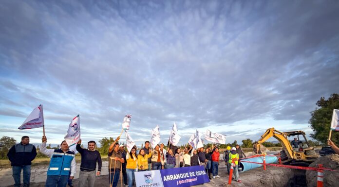 Tezontepec de Aldama avanza en la sexta etapa de la red de conducción de agua potable en San Isidro Presas