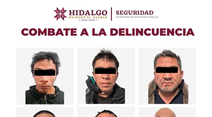 SSPH asegura a banda dedicada al robo de casa-habitación en fraccionamientos exclusivos