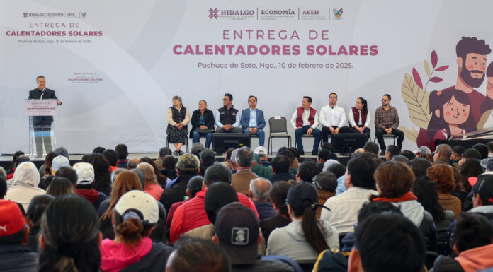 Entregan mil 492 calentadores solares en 71 municipios hidalguenses