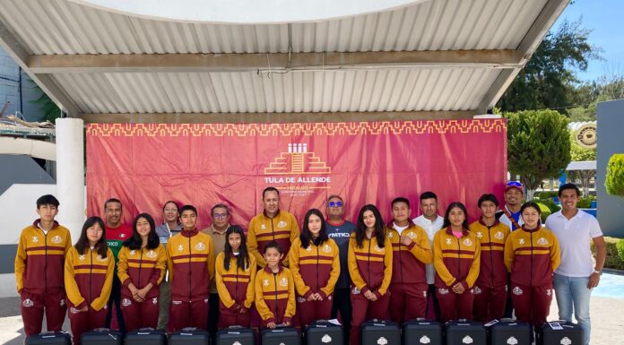 Cristhian Martínez entrega apoyos a jóvenes atletas para potenciar su desarrollo deportivo en las Olimpiadas Nacionales