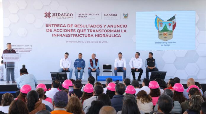 Gobierno de Hidalgo transforma infraestructura hidráulica con nueva inversión de 396 millones de pesos