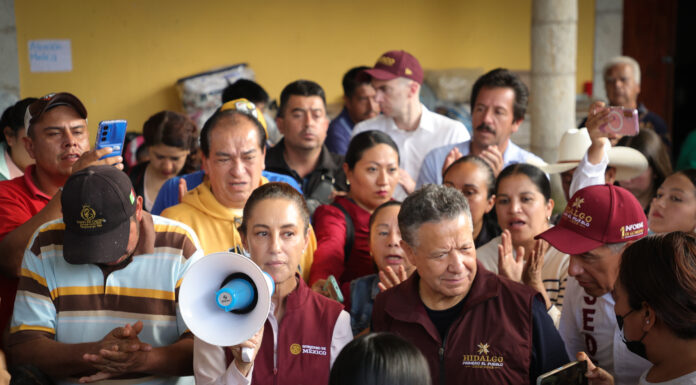 “No están solos”, afirma Sheinbaum; Julio Menchaca acelera apertura de caminos