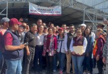 En Hidalgo, Sheinbaum y Menchaca coordinan atención a zonas afectadas