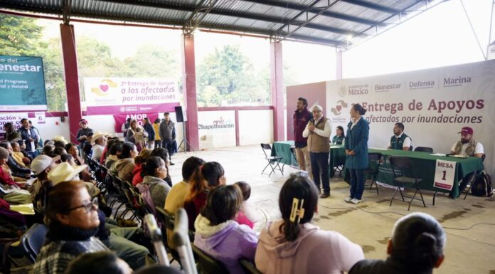 Comienza segunda entrega de apoyos a familias afectadas por las lluvias en Chapulhuacán
