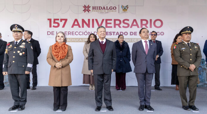 Hidalgo se vive: Julio Menchaca conmemora el 157 aniversario de la erección de Hidalgo