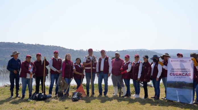 Tepeji del Río une fuerzas para salvar la Presa Requena: Mega faena contra el lirio acuático