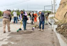 Realizan jornada de mejoramiento urbano en acceso principal de Tepeji del Río