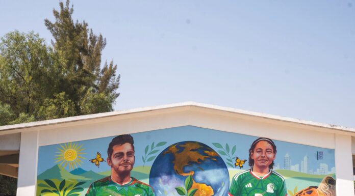 ¡Tepeji explota en color y pasión mundialista! Jóvenes transforman su comunidad con arte gigante