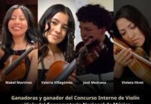 Artista hidalguense de Tlahuelilpan Valeria Villagómez Lara gana concurso de violín