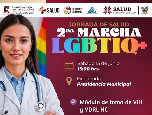 En Atotonilco de Tula realizarán Jornada de Salud en el marco de la 2ª Marcha LGBTIQ+