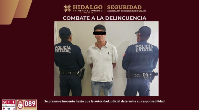 ¡Lo capturan antes de escapar! SSPH recupera vehículo robado y detiene a presunto responsable en Tizayuca