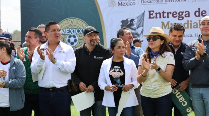 Hidalgo impulsa el Mundial Social 2026 con la construcción de 27 canchas de fútbol en comunidades del estado