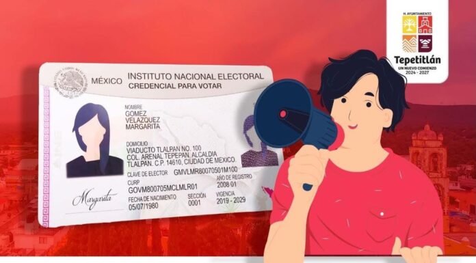 ¡Atención Tepetitlán! El módulo del INE llegará a la Presidencia Municipal para realizar trámites de tu credencial