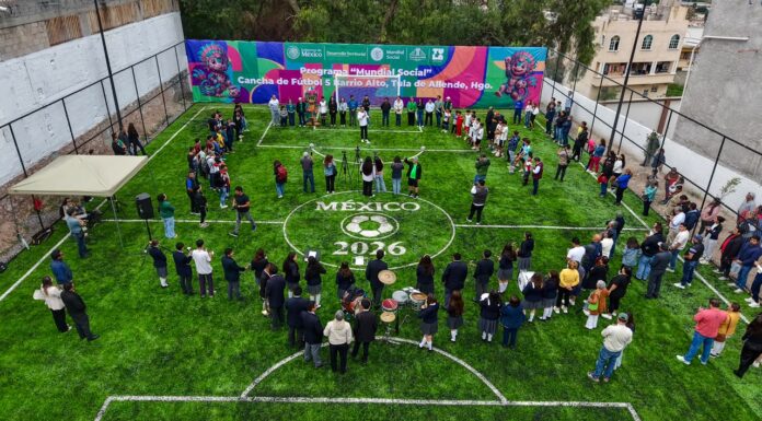 Tula de Allende se suma al Mundial Social 2026 con la rehabilitación y entrega de una cancha de futbol 5
