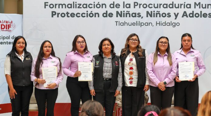 Formalizan la Procuraduría Municipal de Protección de Niñas, Niños y Adolescentes de Tlahuelilpan