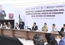 Gobierno de Hidalgo y CNPC instalan Puesto de Comando para enfrentar temporada de lluvias