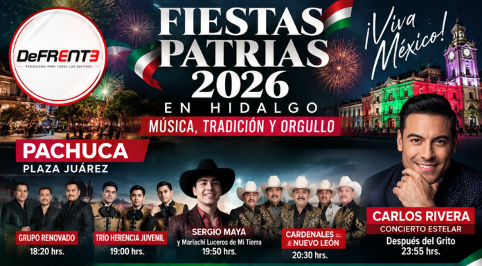 Hidalgo vive las Fiestas Patrias con música; Carlos Rivera encabezará celebración en Pachuca